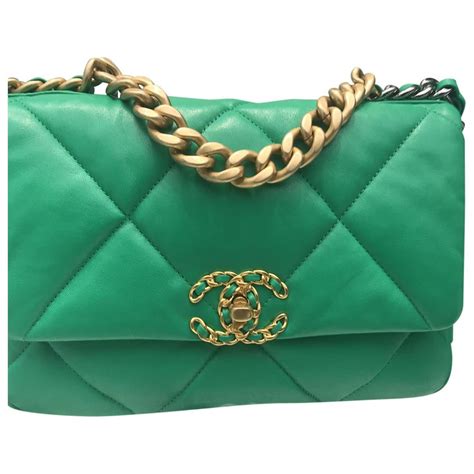 chanel apple green color bags|dark green chanel bag.